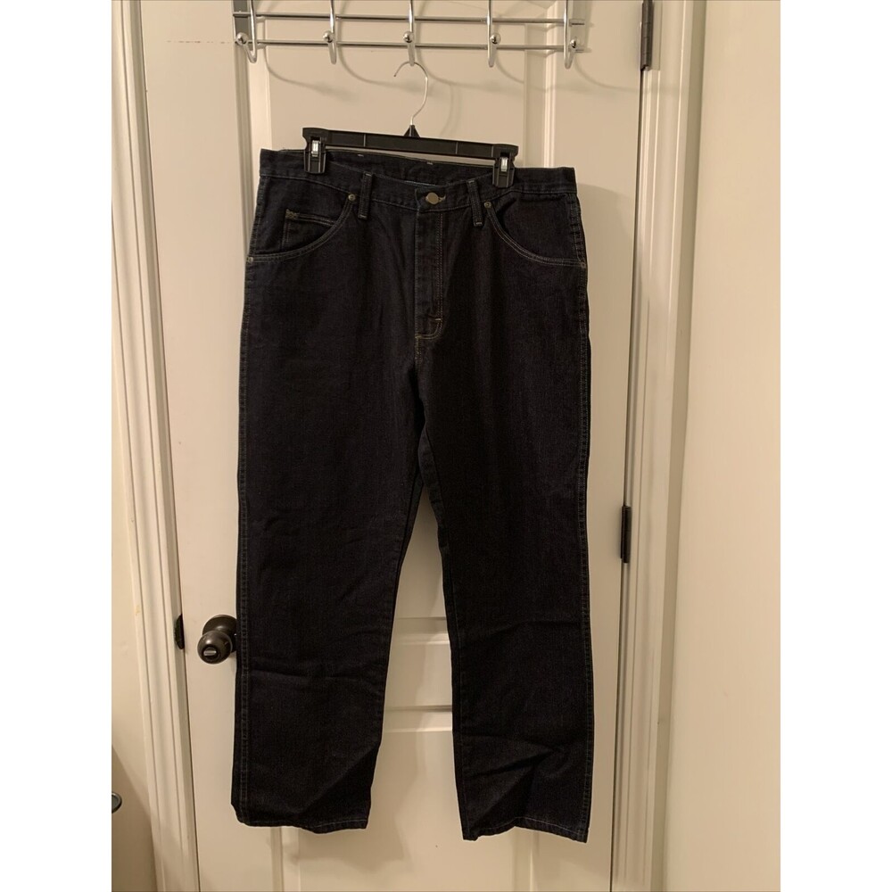 Men's Wrangler Blue Denim Jeans 5 Star Regular Fit U Shape Choose Your Size